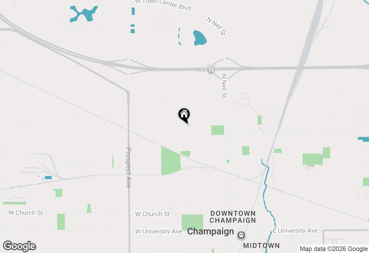 Map of 412 Louisiana Avenue, Champaign, IL 61820