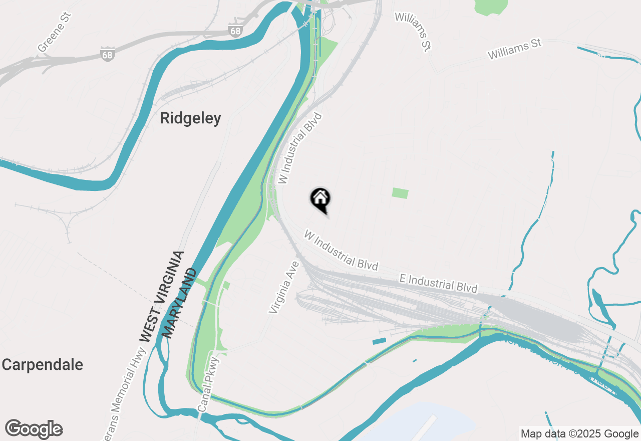 Map of 328 Virginia Avenue, Cumberland, MD 21502