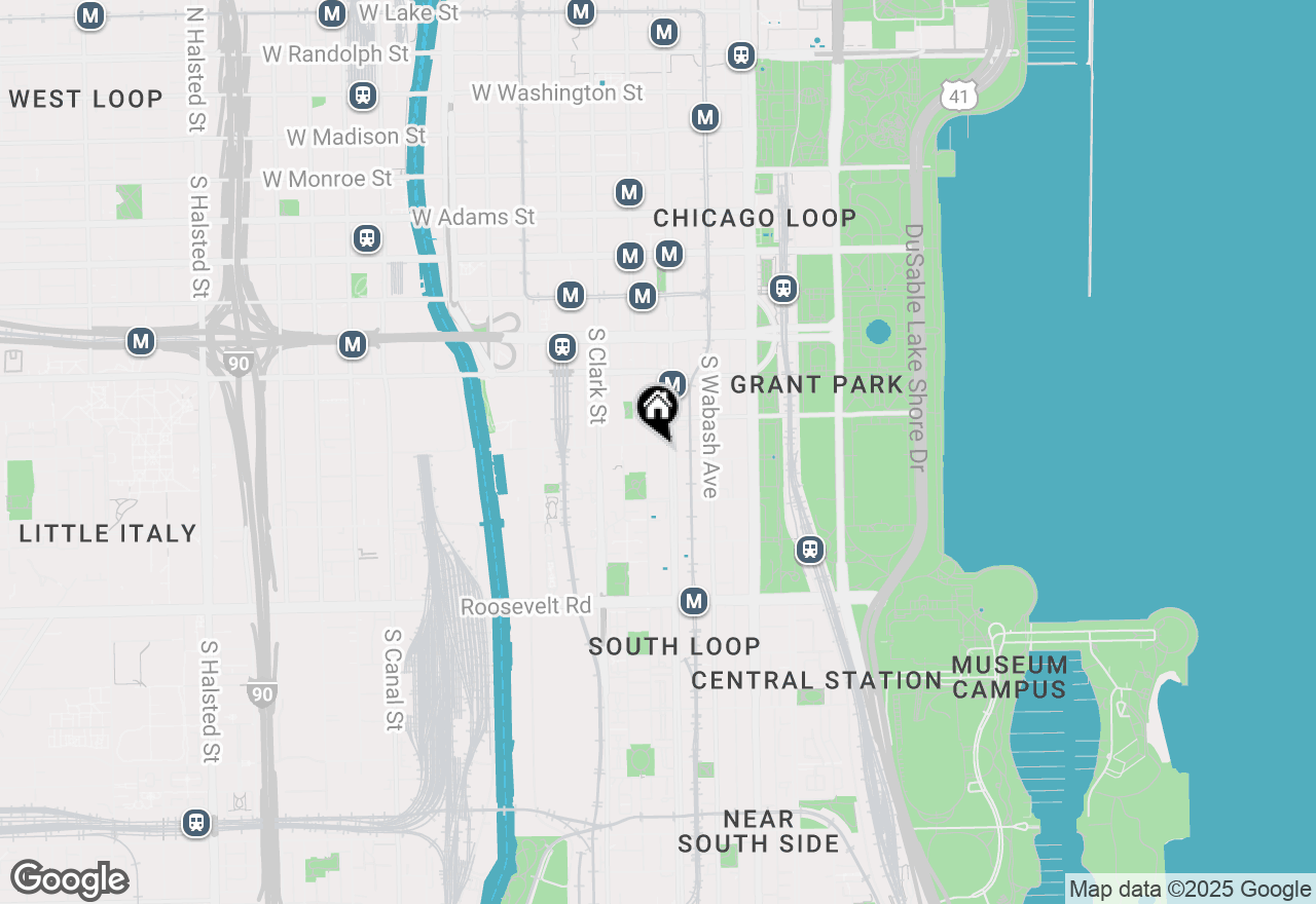 Map of 801 S Plymouth Court #S, Chicago, IL 60605