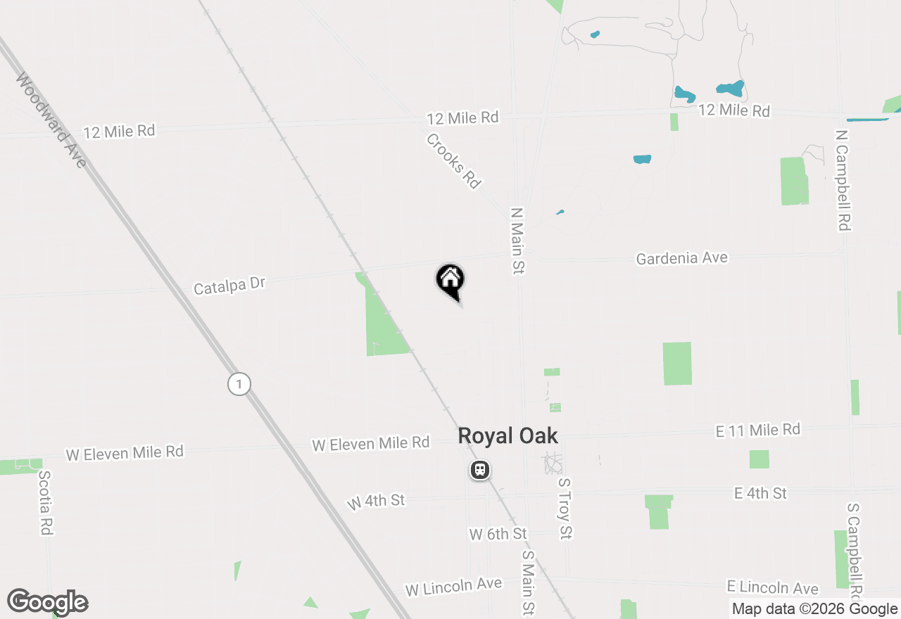 Map of 418 Austin Avenue, Royal Oak, MI 48067