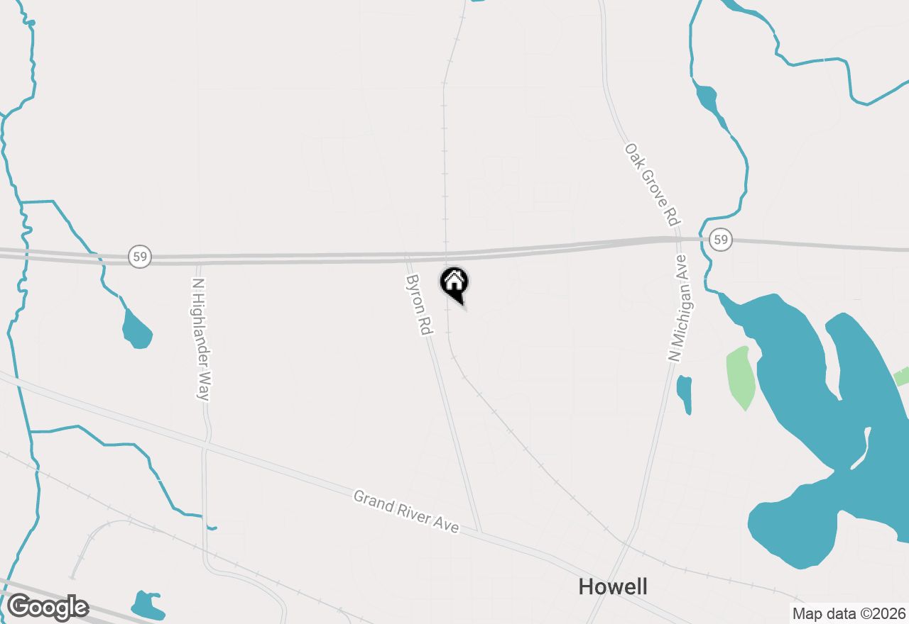 Map of 609 Curzon Court #203, Howell, MI 48843