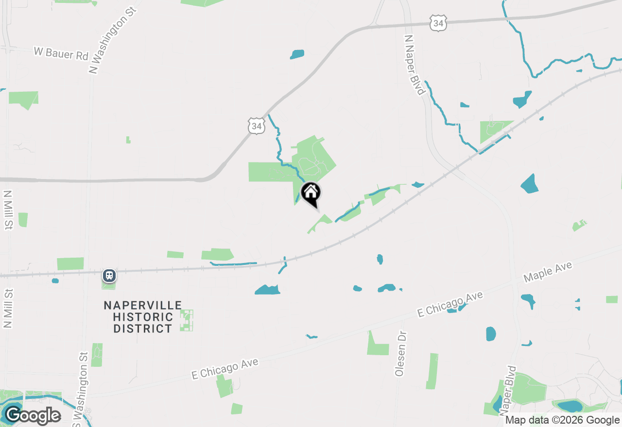 Map of 1121 Needham Road, Naperville, IL 60563