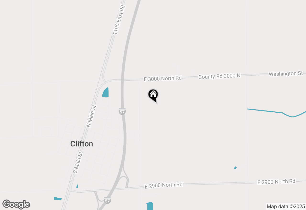 Map of 2958 N 1100 East Road, Clifton, IL 60927
