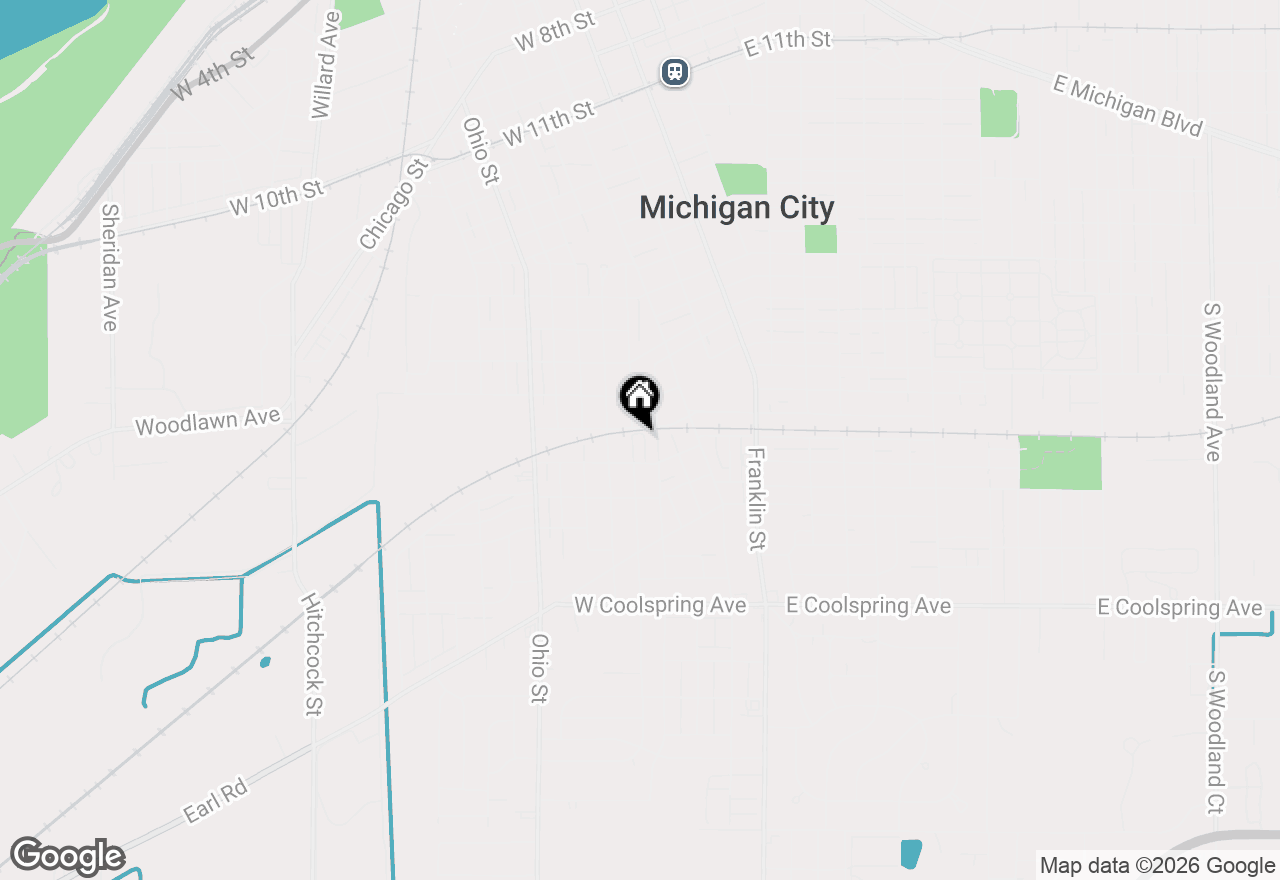 Map of 606 Hoyt Street, Michigan City, IN 46360