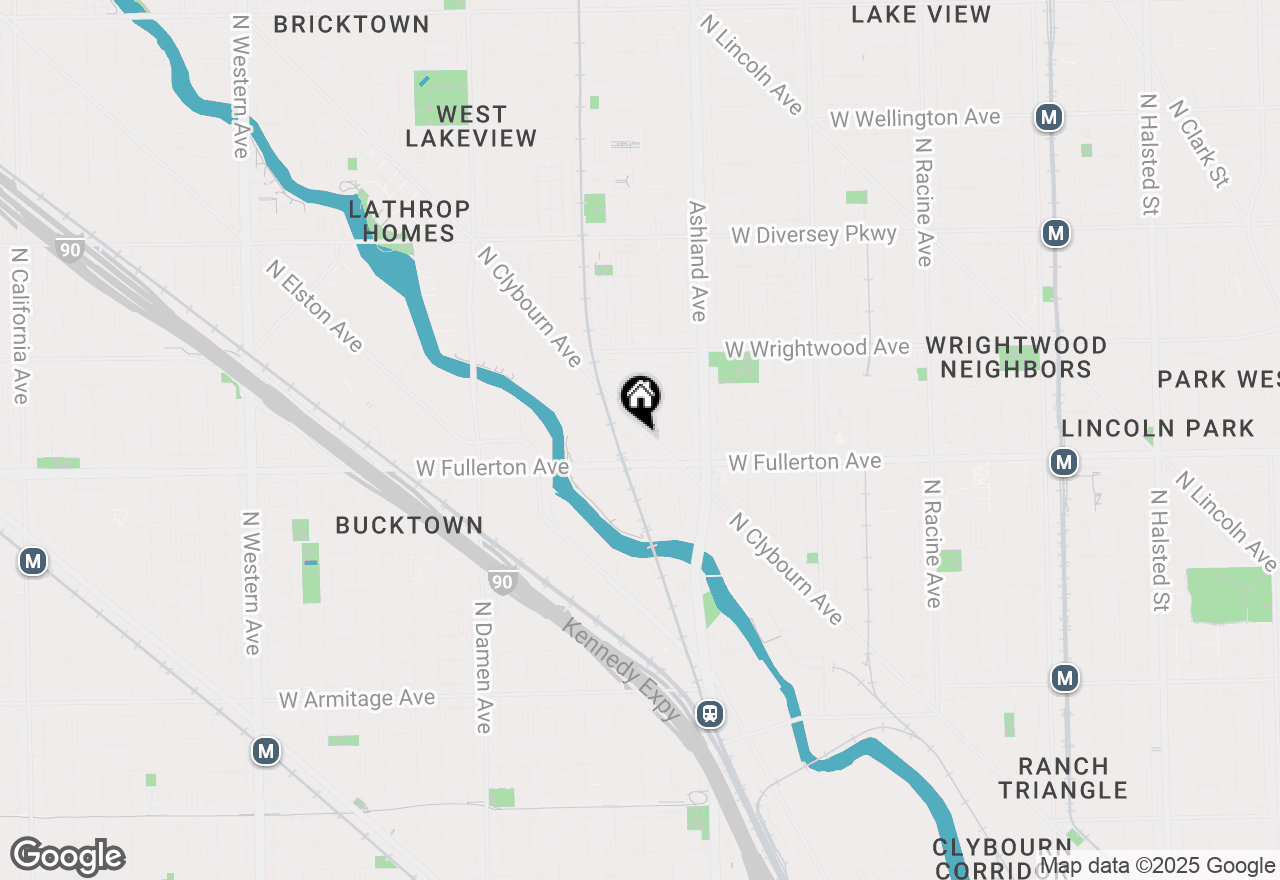 Map of 2442 N Clybourn Avenue #5S, Chicago, IL 60614