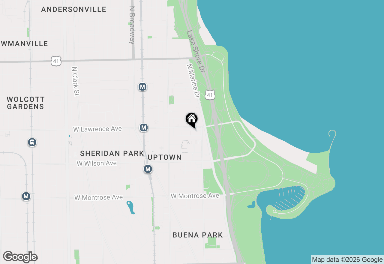 Map of 832 W Lakeside Place #3N, Chicago, IL 60640