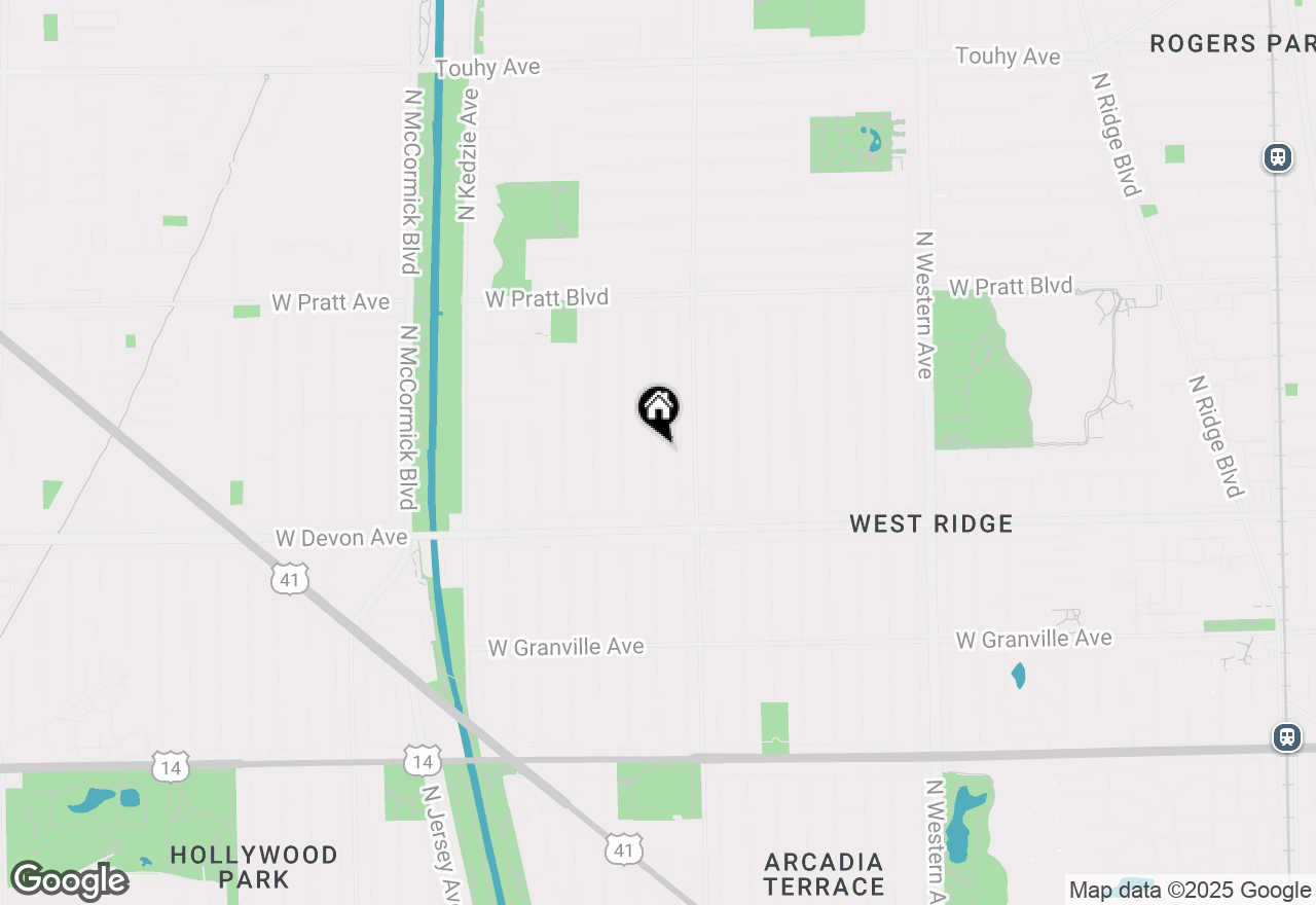 Map of 6518 N Mozart Street #1, Chicago, IL 60645