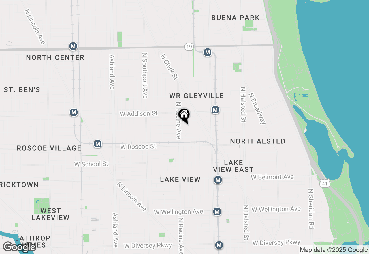 Map of 1140 W Cornelia Avenue #D, Chicago, IL 60657