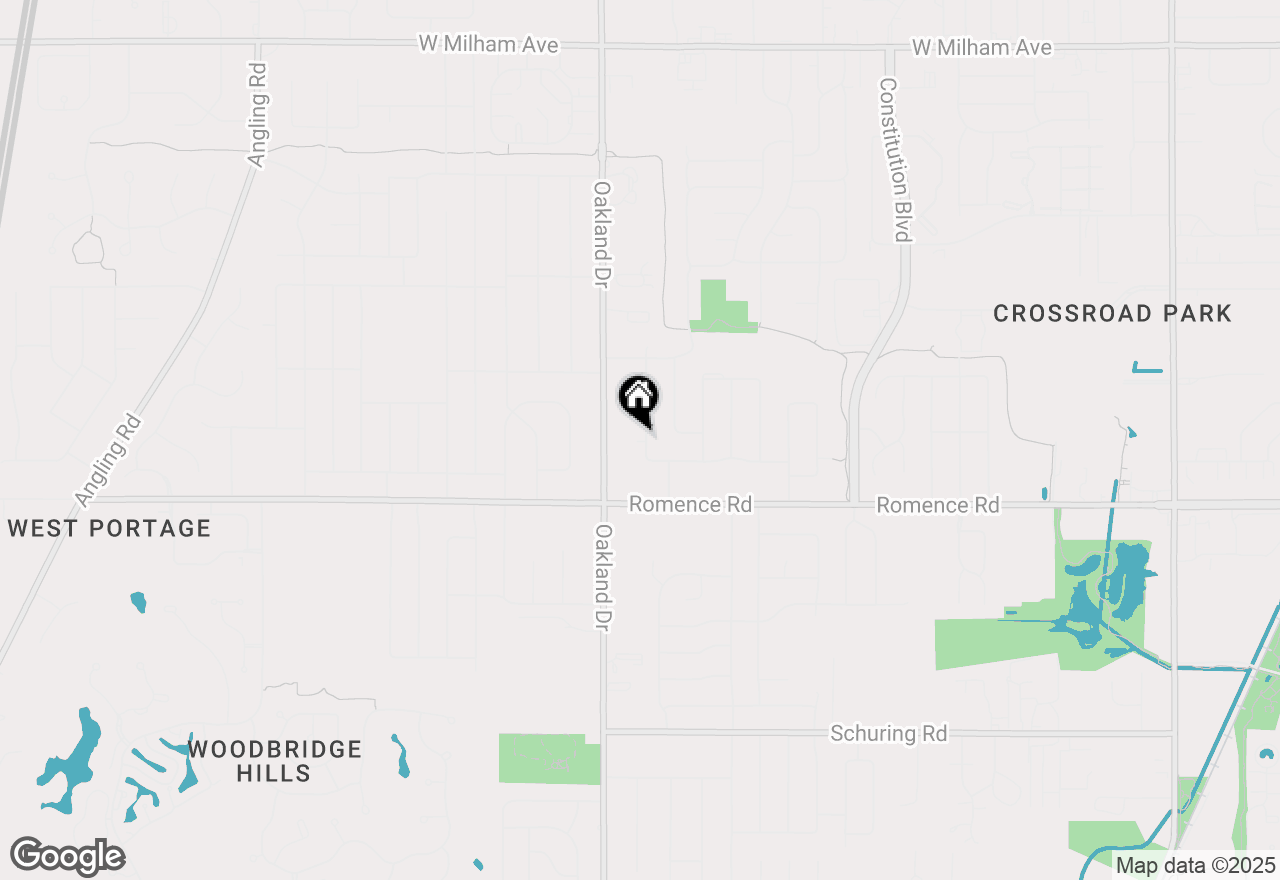 Map of 6828 Bluegrass Street, Portage, MI 49024