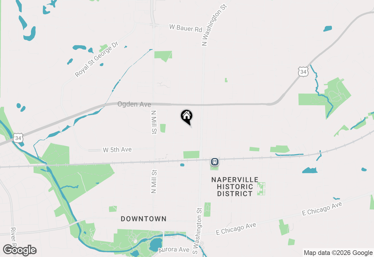 Map of 650 N Webster Street, Naperville, IL 60563