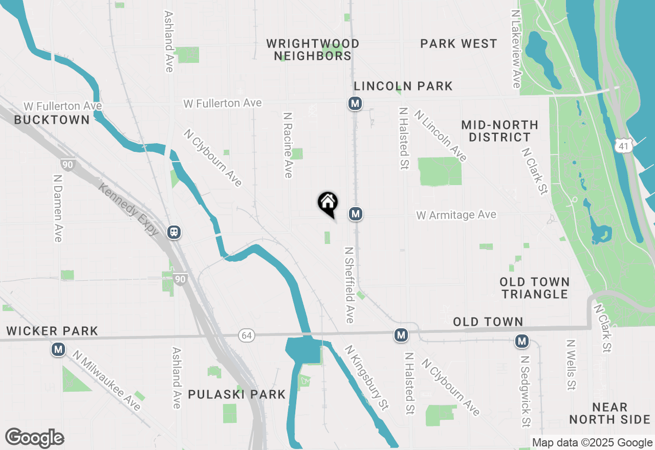 Map of 1959 N Seminary Avenue #1F, Chicago, IL 60614