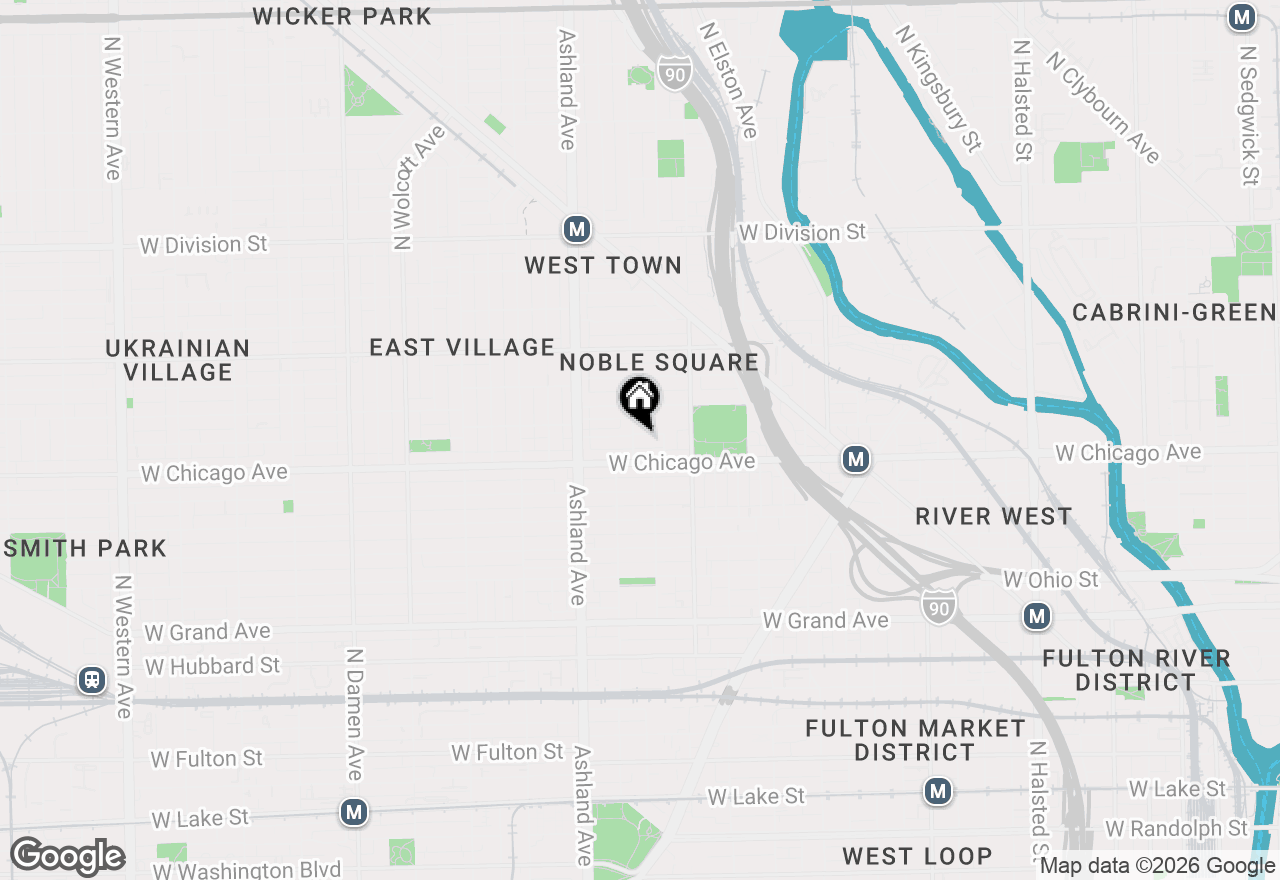 Map of 1457 W Fry Street #1, Chicago, IL 60642