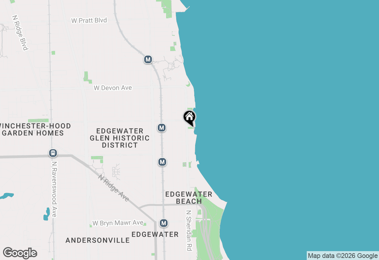 Map of 6147 N Sheridan Road #27A, Chicago, IL 60660