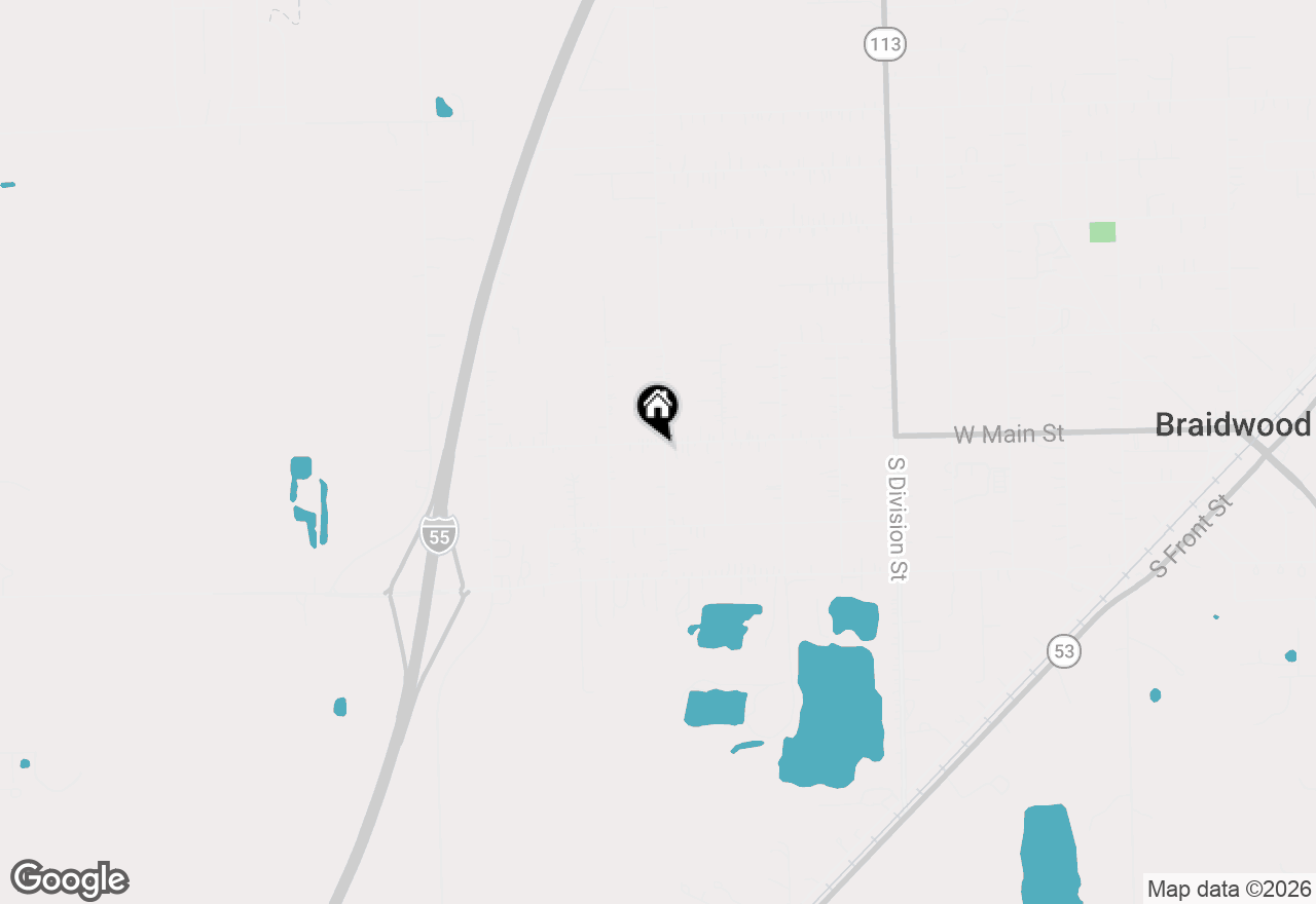 Map of 104 S English Street, Braidwood, IL 60408