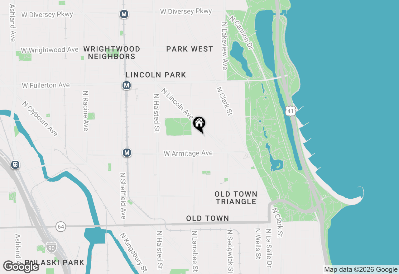 Map of 539 W Dickens Avenue #3E, Chicago, IL 60614