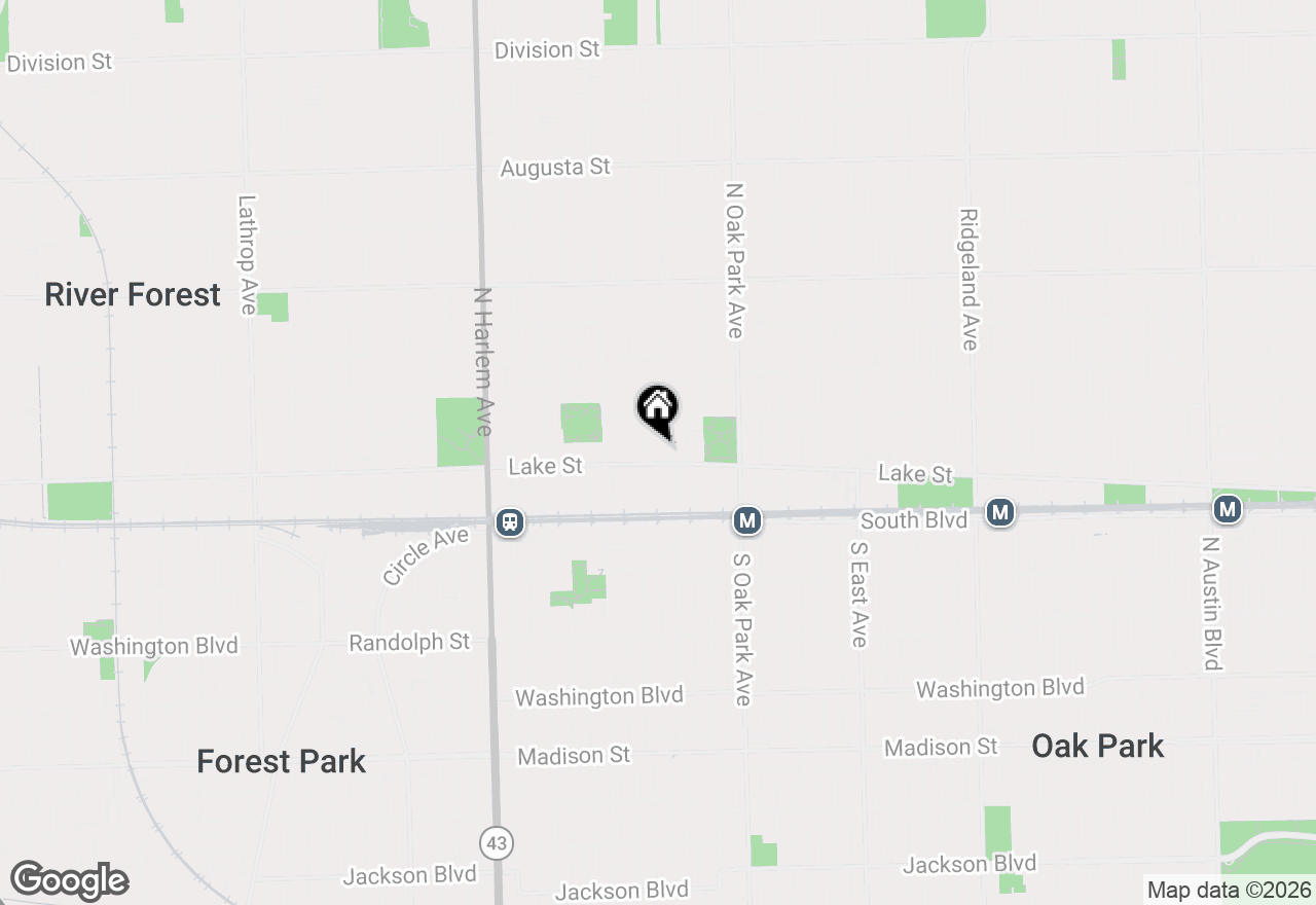 Map of 151 N Kenilworth Avenue #2G, Oak Park, IL 60301