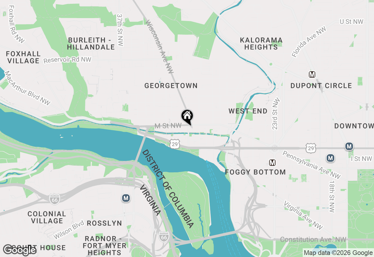Map of 1080 Wisconsin Avenue Nw #305, Washington, DC 20007