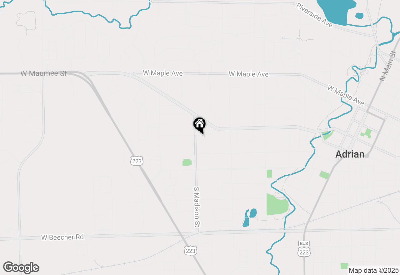 Map of 105 S Madison Street, Adrian, MI 49221