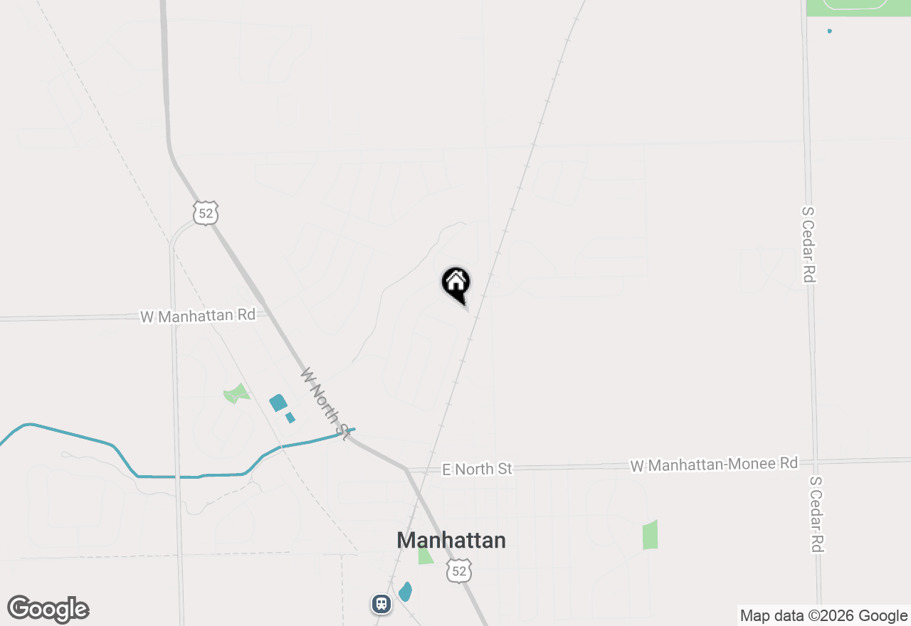Map of 25061 Clare Circle, Manhattan, IL 60442