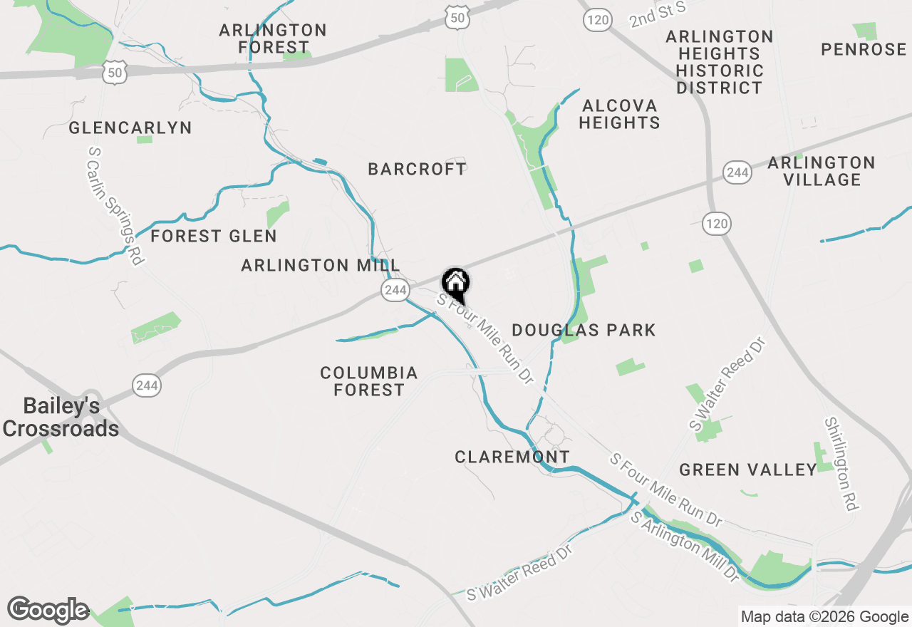 Map of 4600 S Four Mile Run Drive #113, Arlington, VA 22204