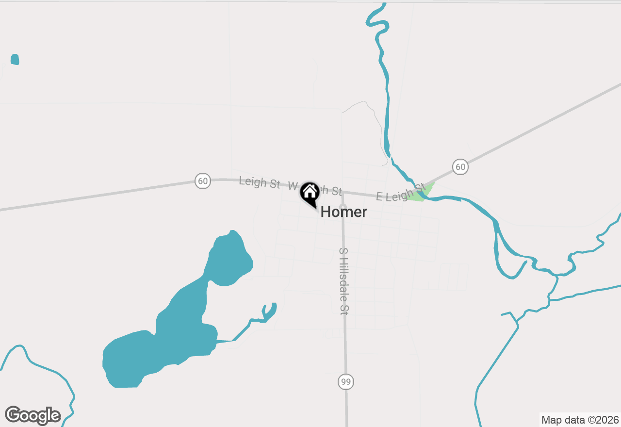 Map of 310 W Adams Street, Homer, MI 49245