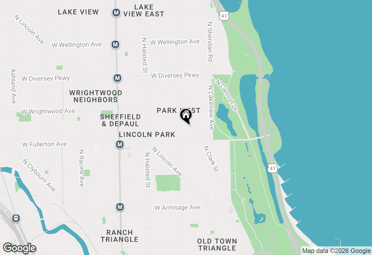 Map of 542 W Arlington Place #D, Chicago, IL 60614