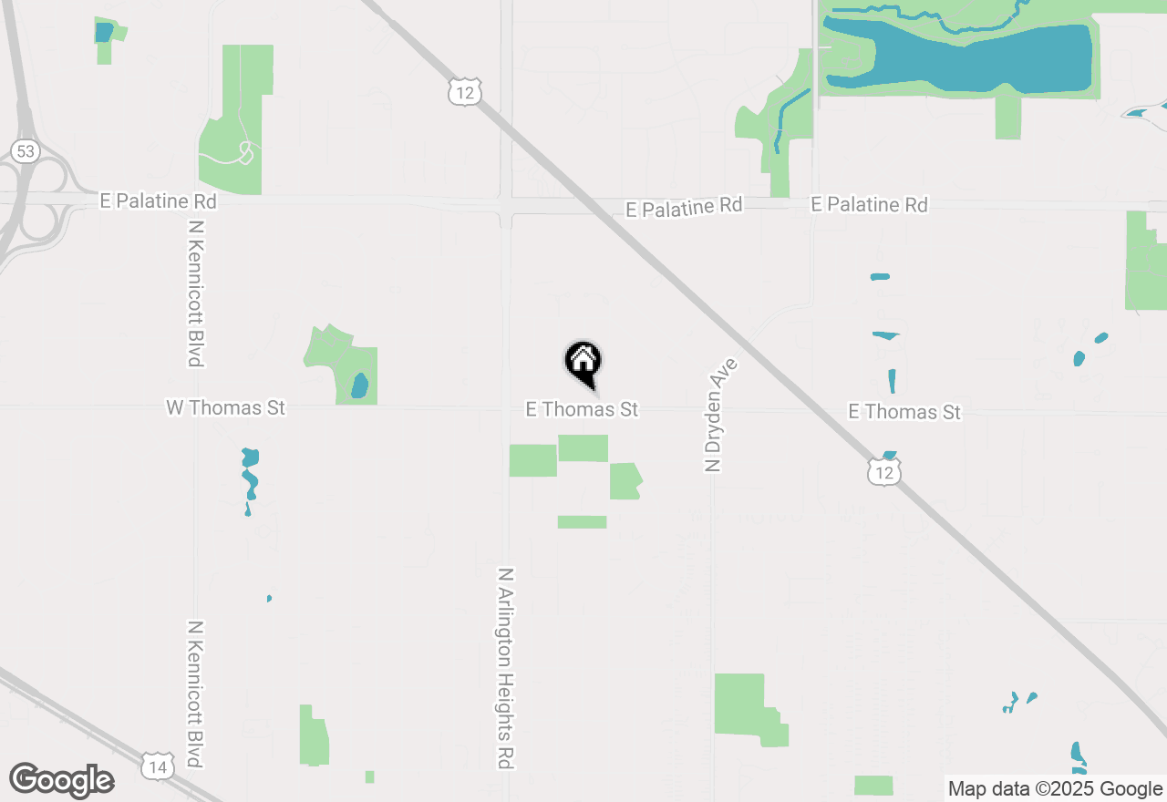 Map of 424 E Thomas Street, Arlington Heights, IL 60004