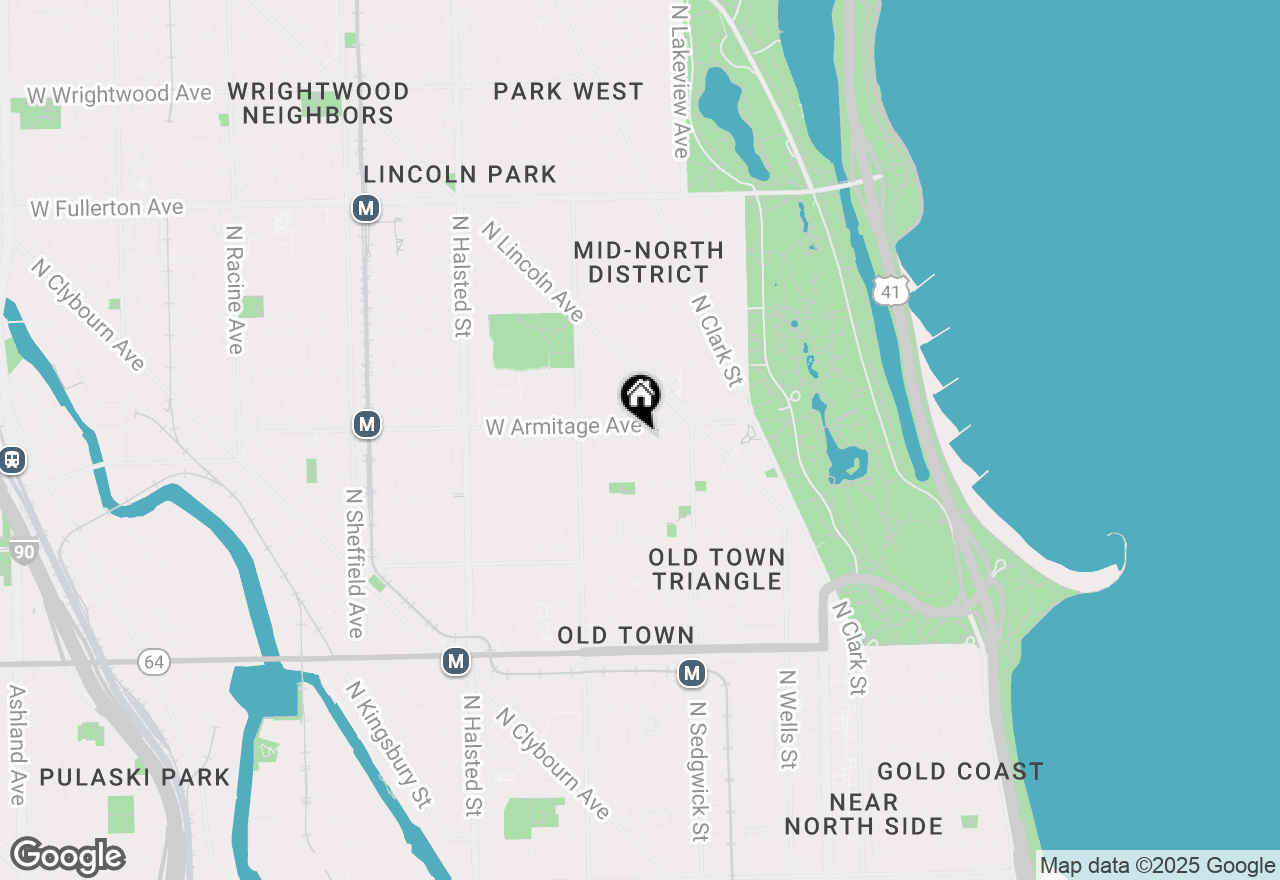 Map of 1947 N Cleveland Avenue #4R, Chicago, IL 60614