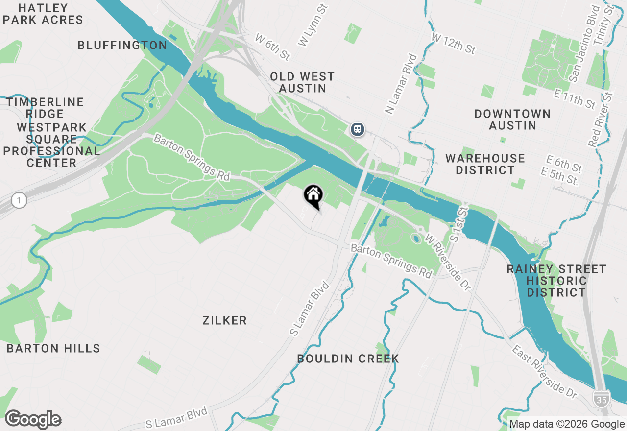 Map of 1600 Barton Springs Rd #4205, Austin, TX 78704