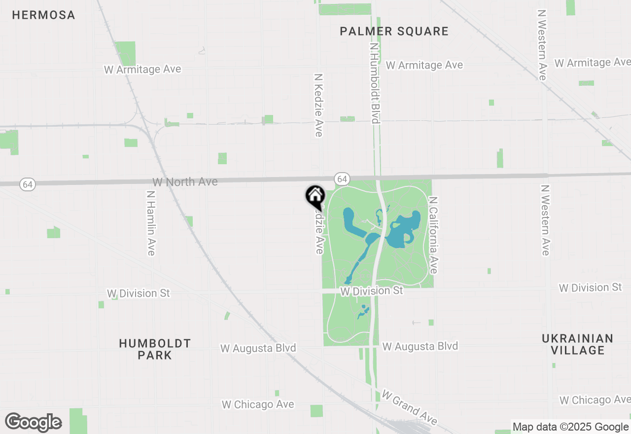 Map of 1438 N Kedzie Avenue #1, Chicago, IL 60651