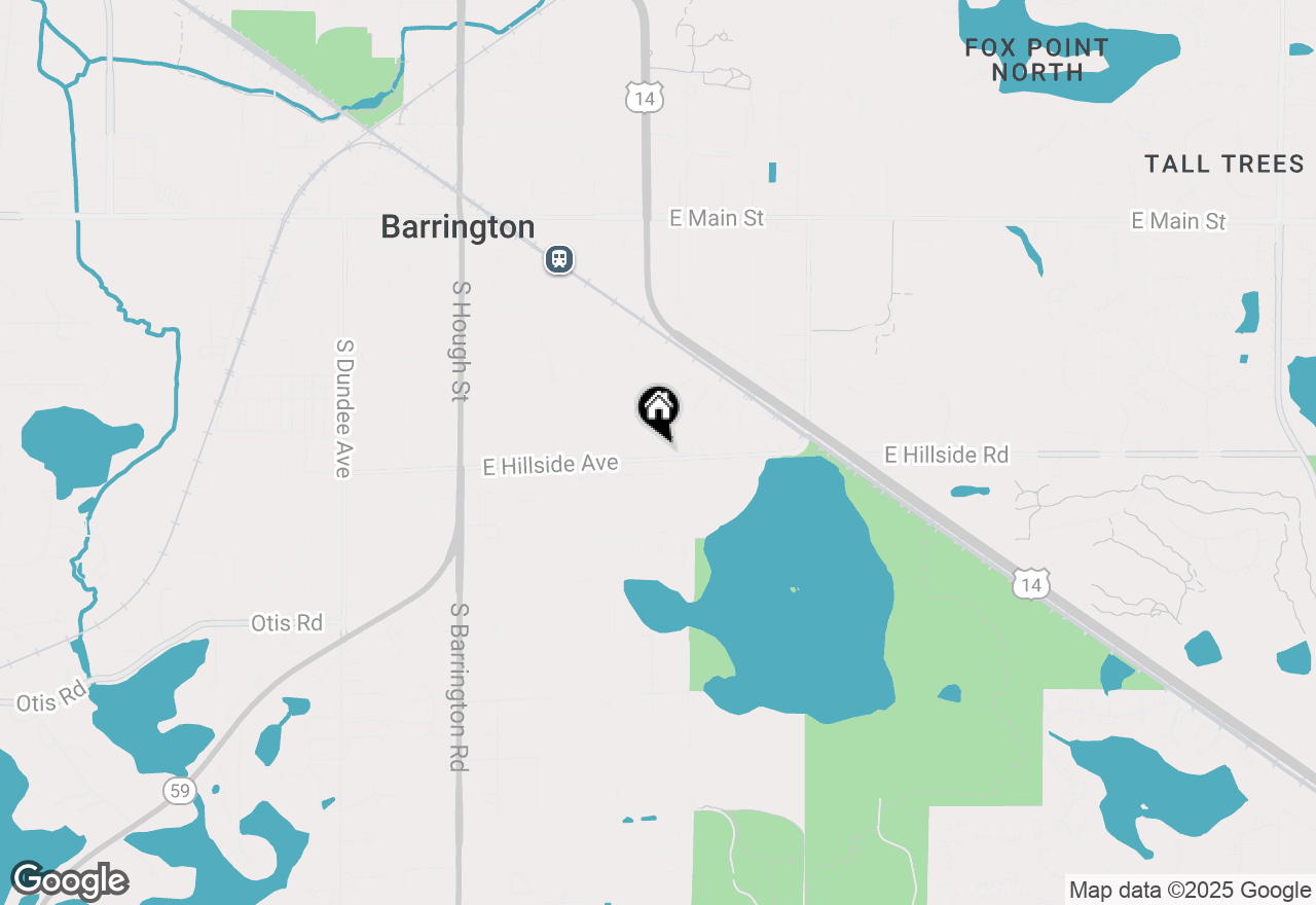 Map of 616 E Hillside Avenue, Barrington, IL 60010