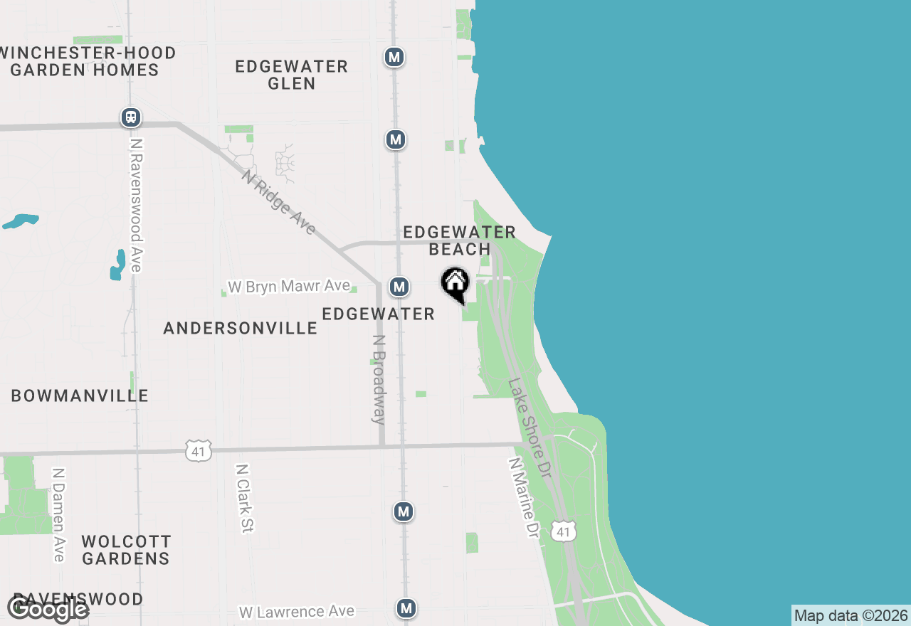 Map of 5510 N Sheridan Road #7B, Chicago, IL 60640