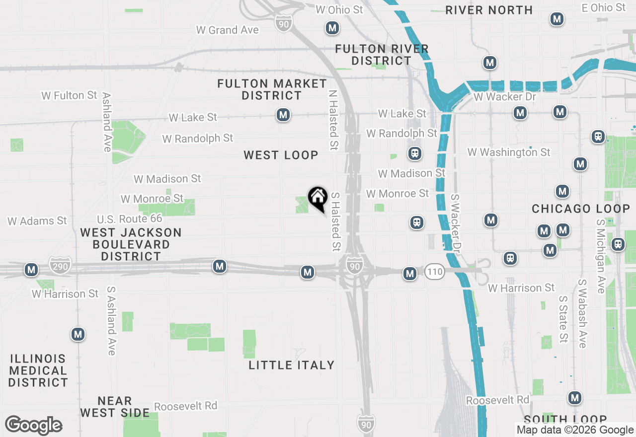 Map of 843 W Adams Street #711, Chicago, IL 60607