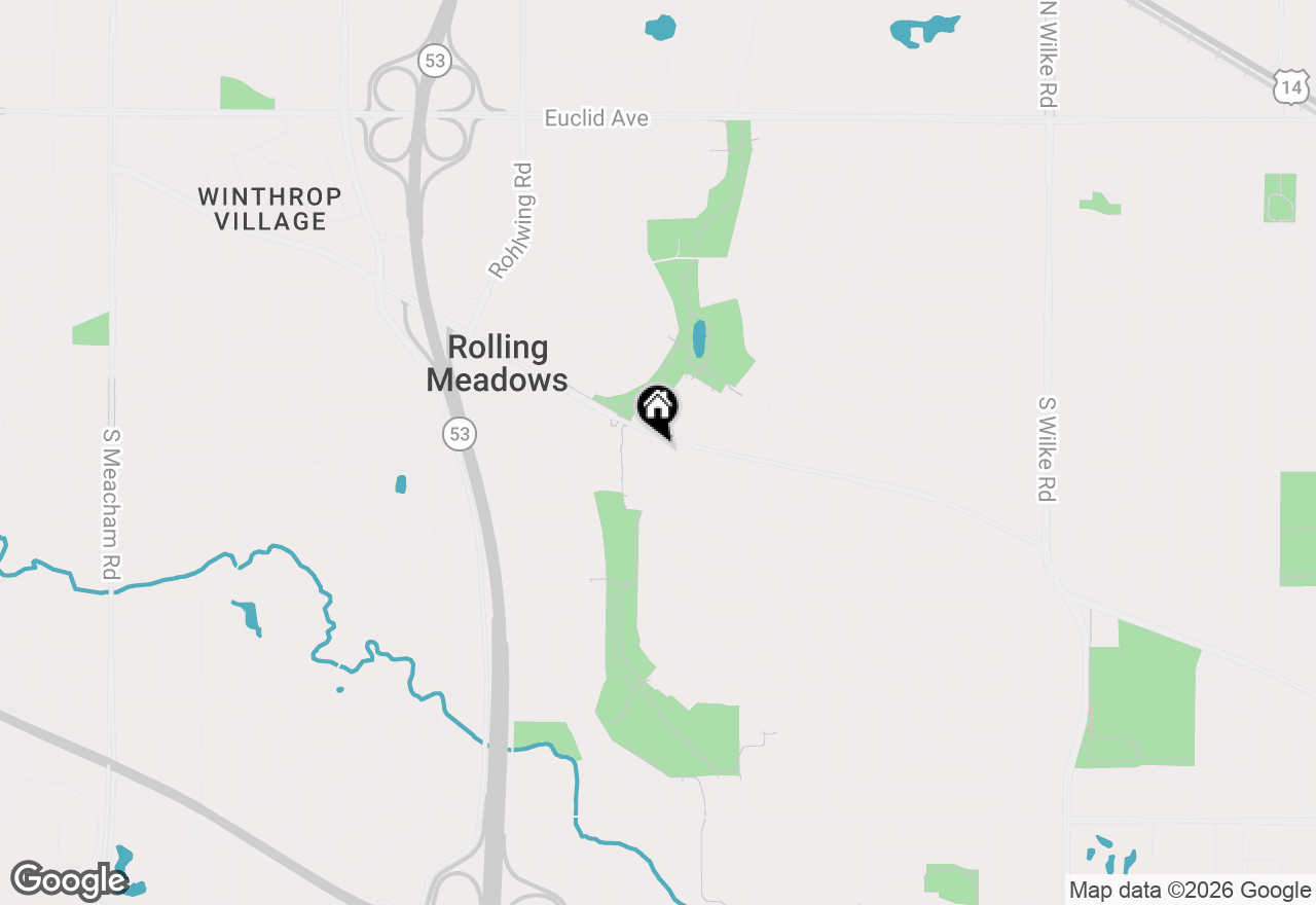 Map of 101 Lexington Lane, Rolling Meadows, IL 60008