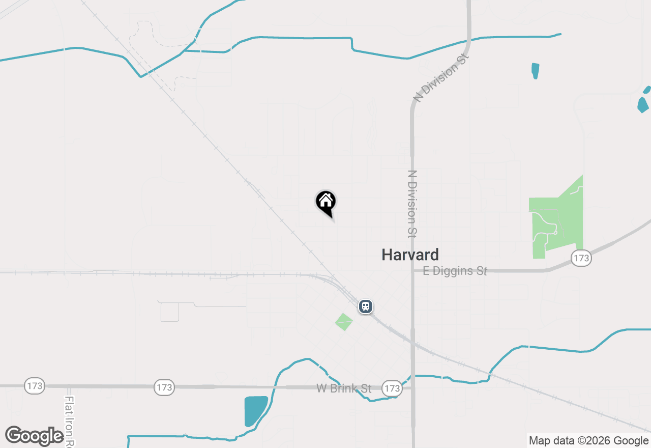 Map of 607 W Burbank Street, Harvard, IL 60033