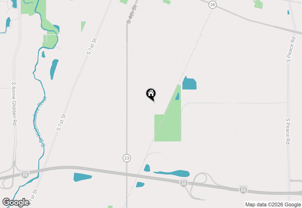 Map of 623 Colonial Drive, Dekalb, IL 60115