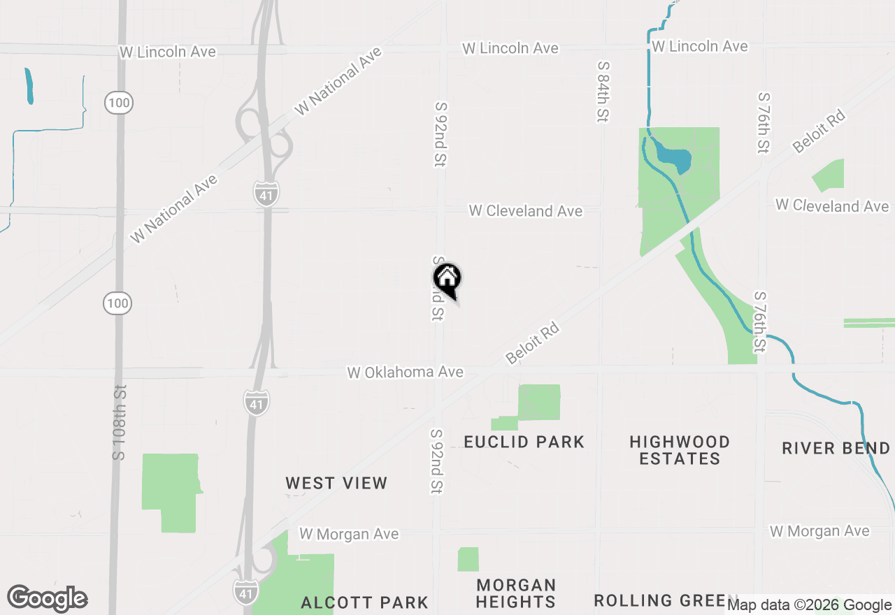 Map of 2934 S 92nd St, West Allis, WI 53227