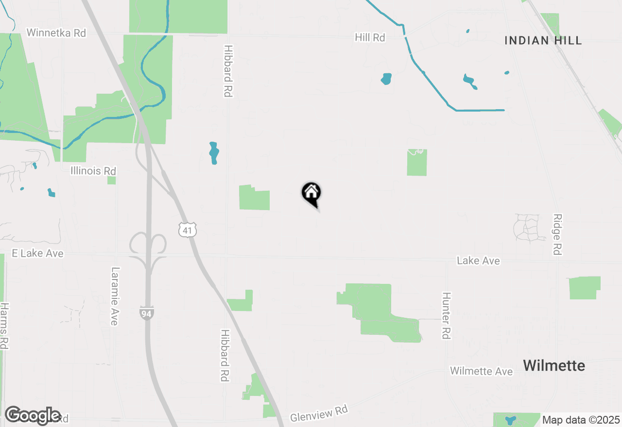 Map of 1025 Mohawk Road, Wilmette, IL 60091