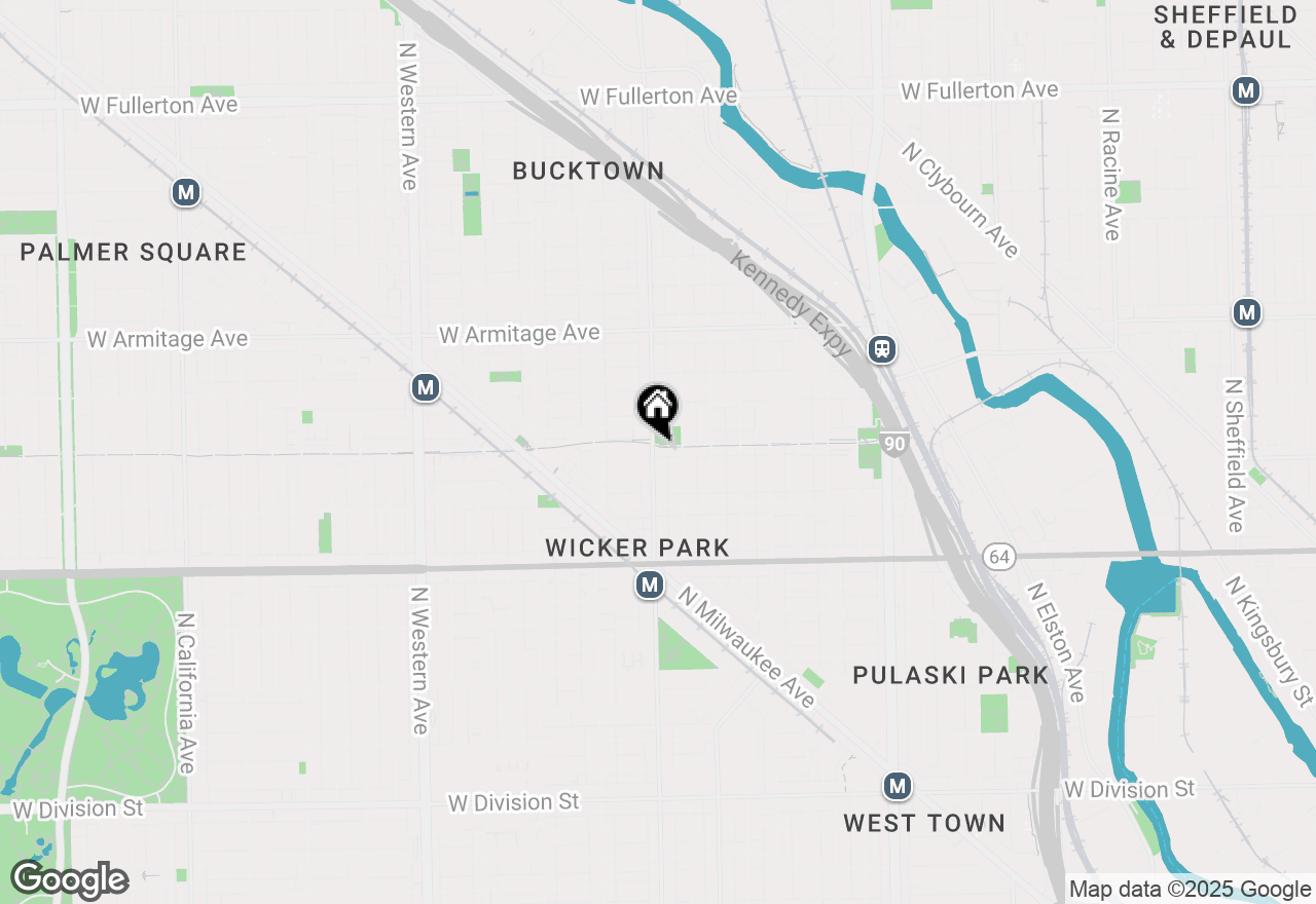 Map of 1755 N Damen Avenue #202, Chicago, IL 60647