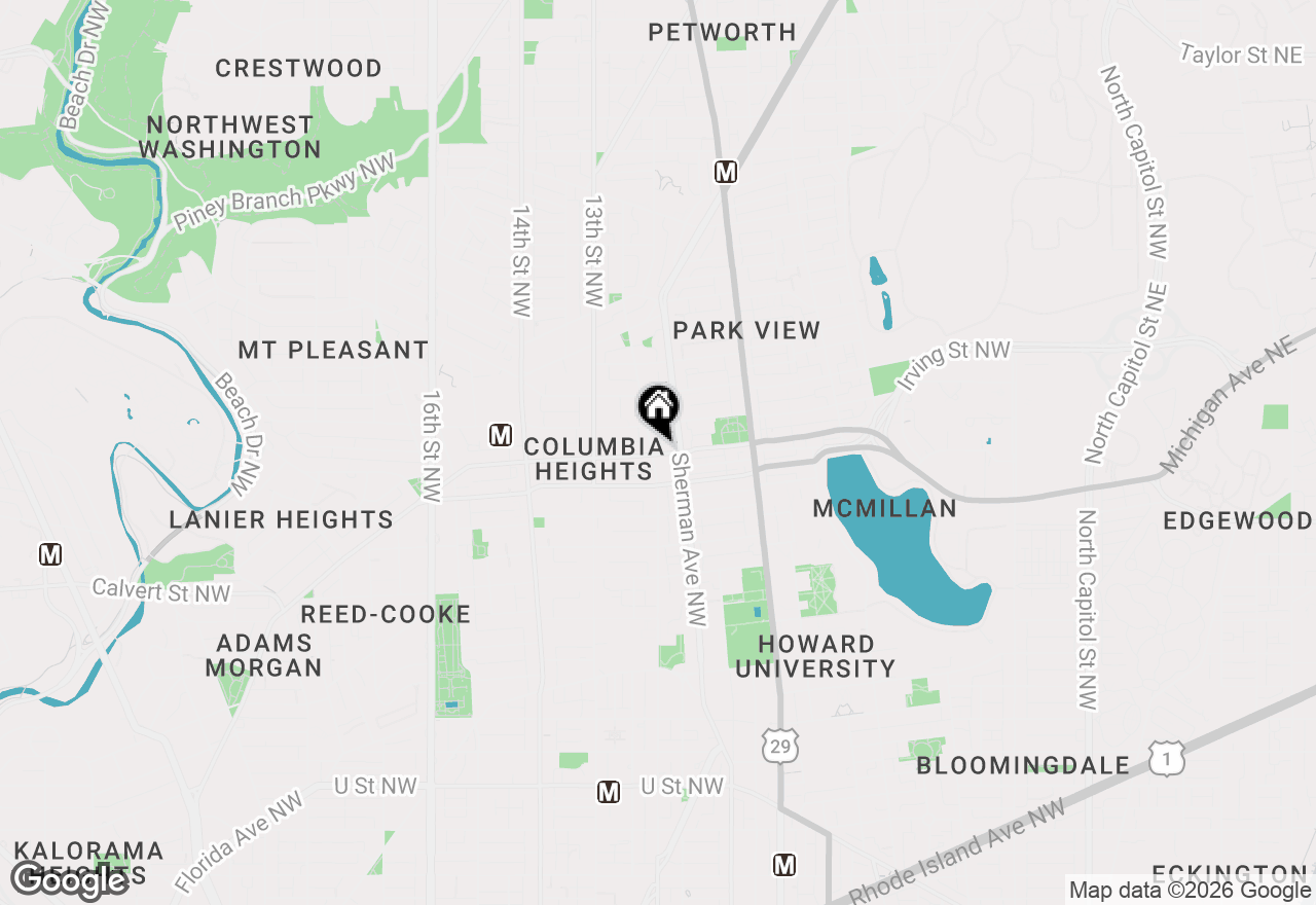 Map of 3001 11th Street Nw #2, Washington, DC 20001