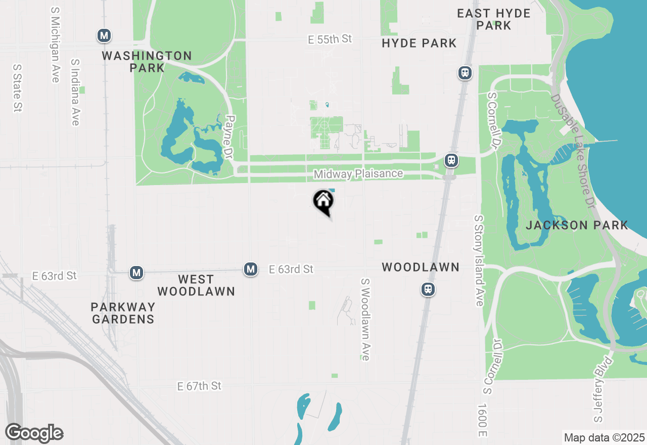 Map of 6122 S Greenwood Avenue #1S, Chicago, IL 60637