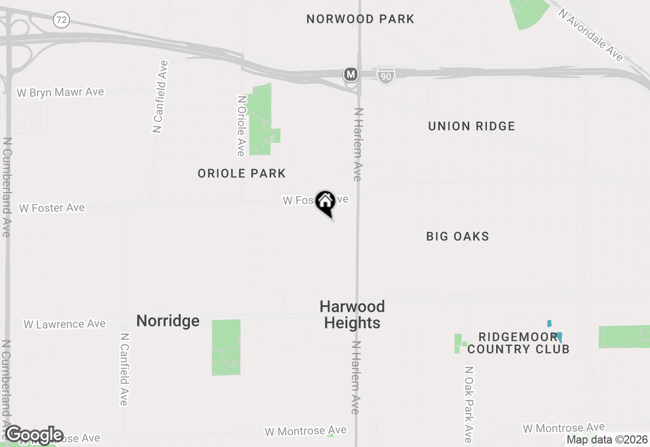Map of 5108 N Octavia Avenue, Harwood Heights, IL 60706