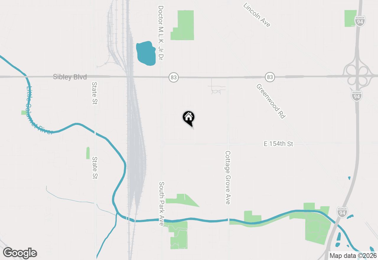Map of 15305 Oak Street, Dolton, IL 60419