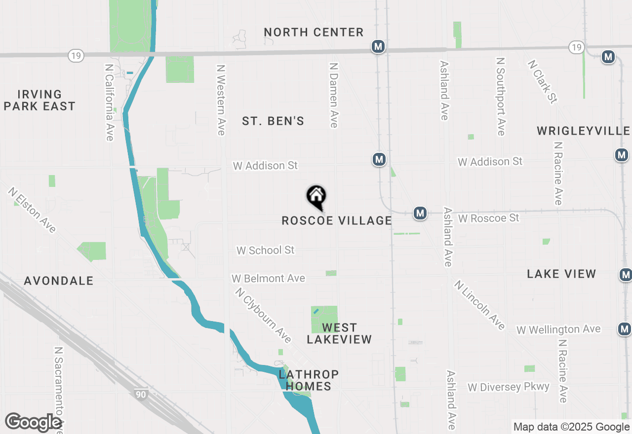 Map of 2044 W Roscoe Street #2S, Chicago, IL 60618