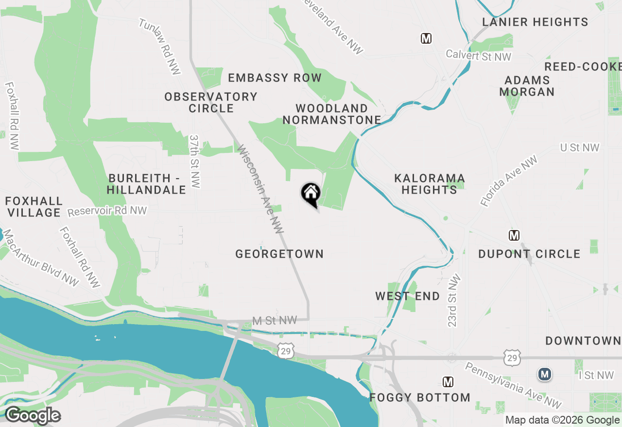 Map of 1671 31st Street Nw, Washington, DC 20007