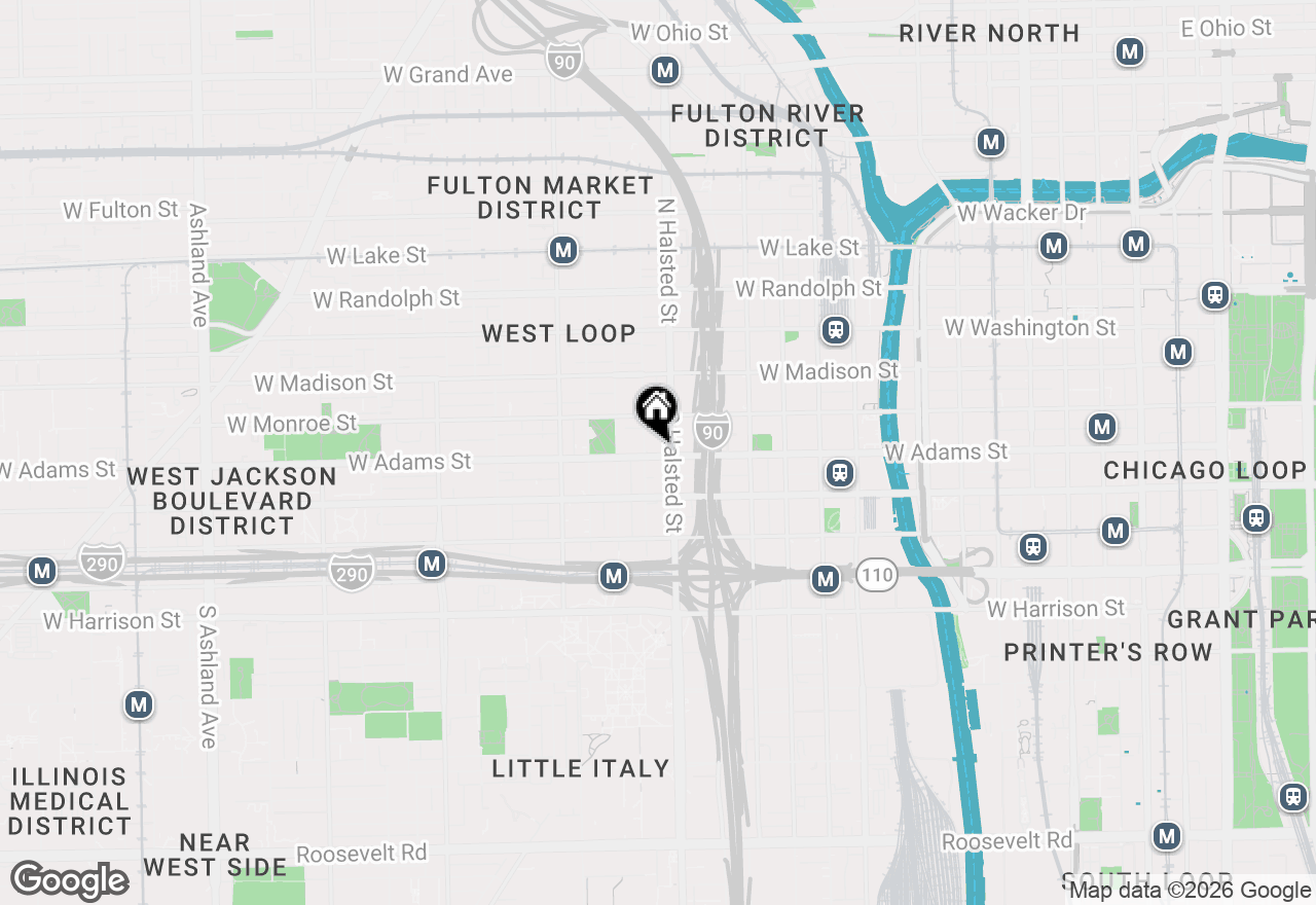 Map of 812 W Adams Street #410, Chicago, IL 60607