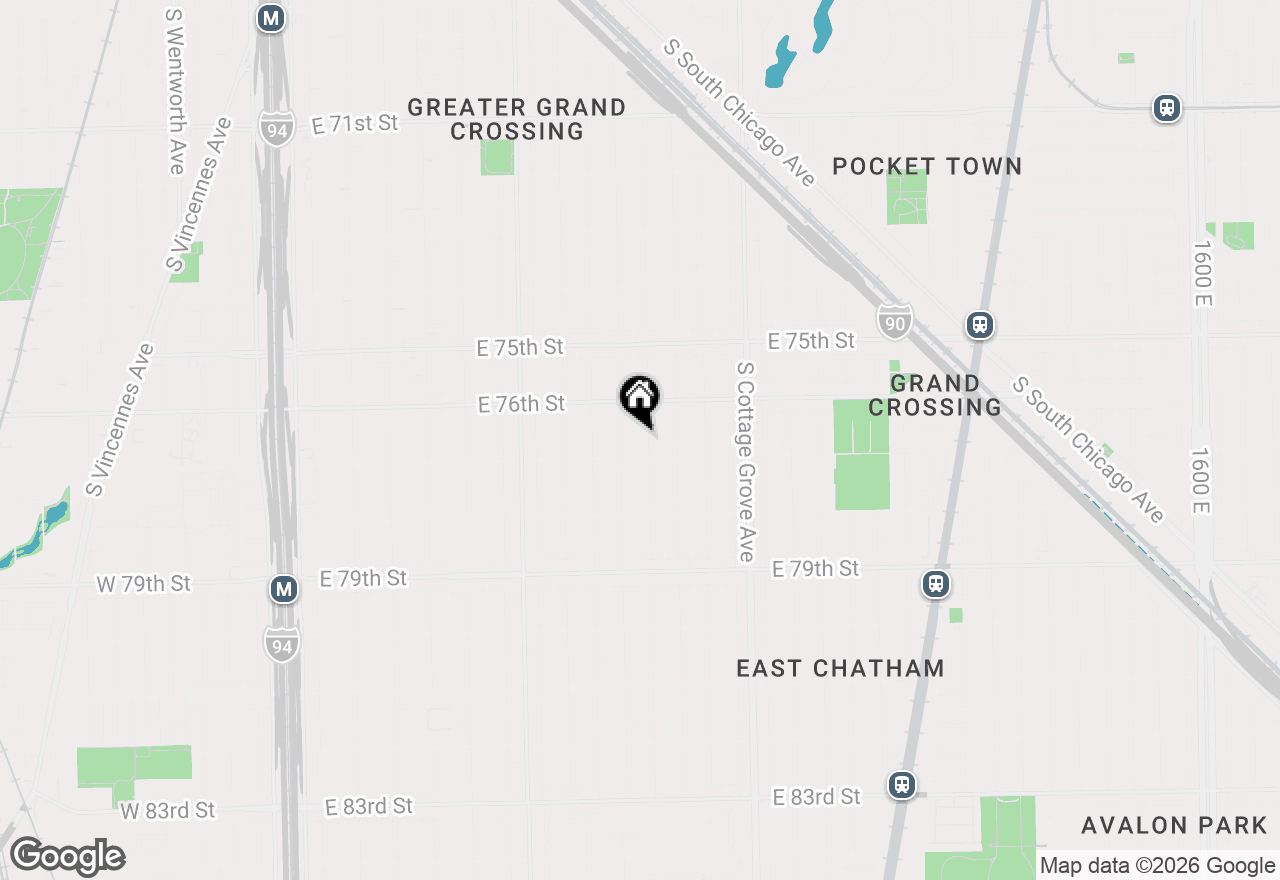 Map of 7641 S Saint Lawrence Avenue, Chicago, IL 60619