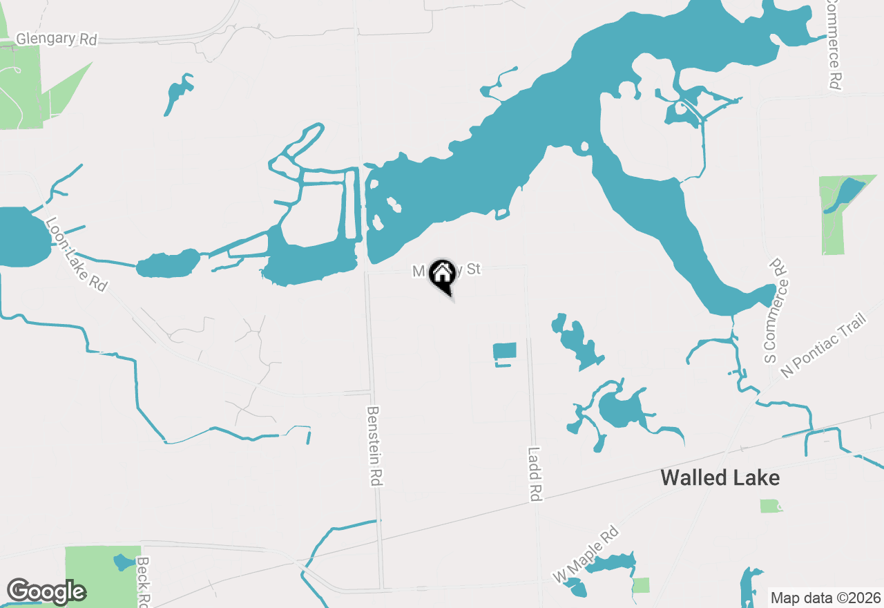 Map of 1500 Rustic Lane, Walled Lake, MI 48390