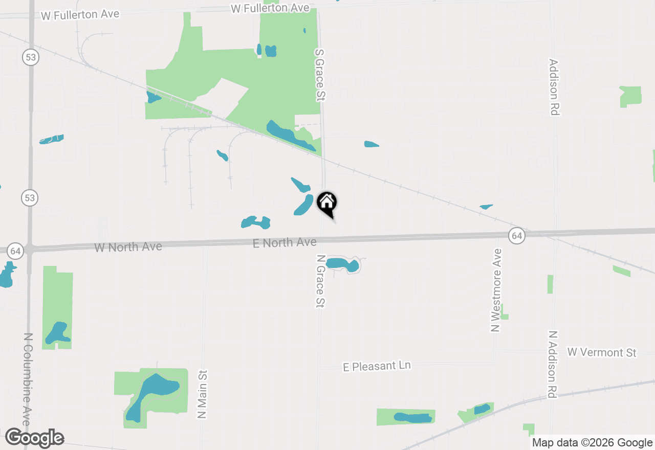 Map of 921 N Grace Street, Lombard, IL 60148