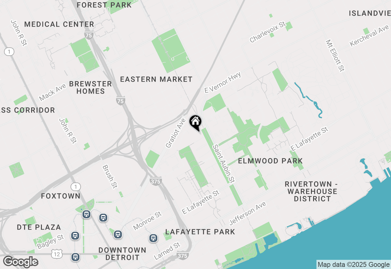 Map of 1917 Orleans Street #49, Detroit, MI 48207